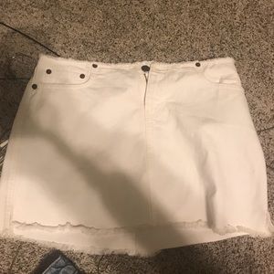 White Jean Skirt